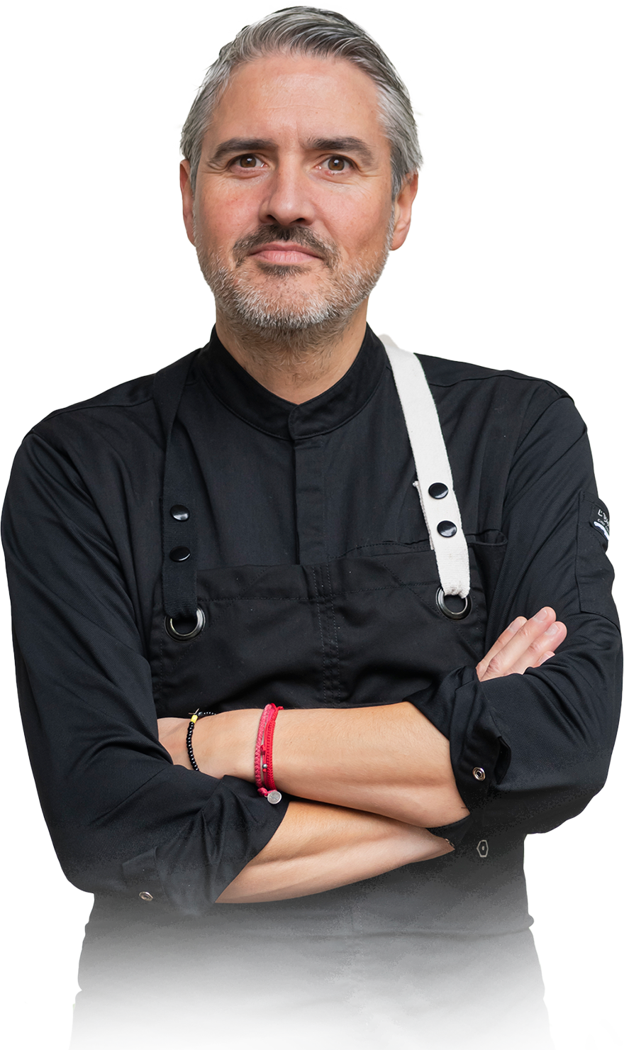 Imagen de Chef Mikel Alonso usando vestimenta negra